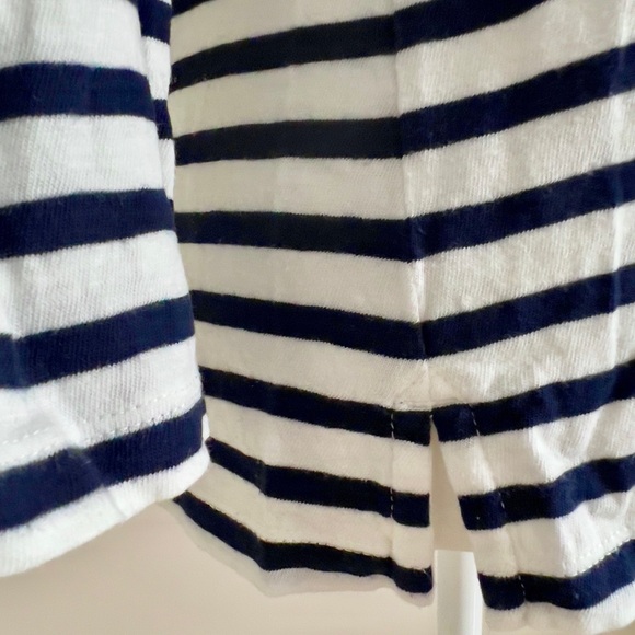 J crew white and navy cotton mariner shirt, size S - Picture 2 of 5